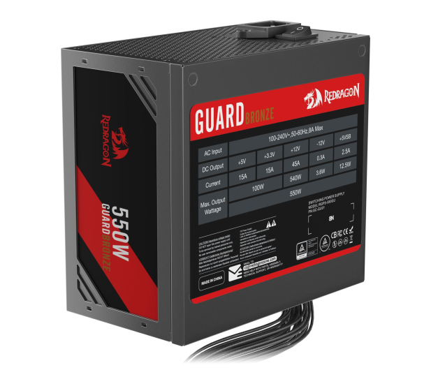 Redragon GC-GU01 550W Guard 80 Plus Bronze - 1351327 - zdjęcie 5